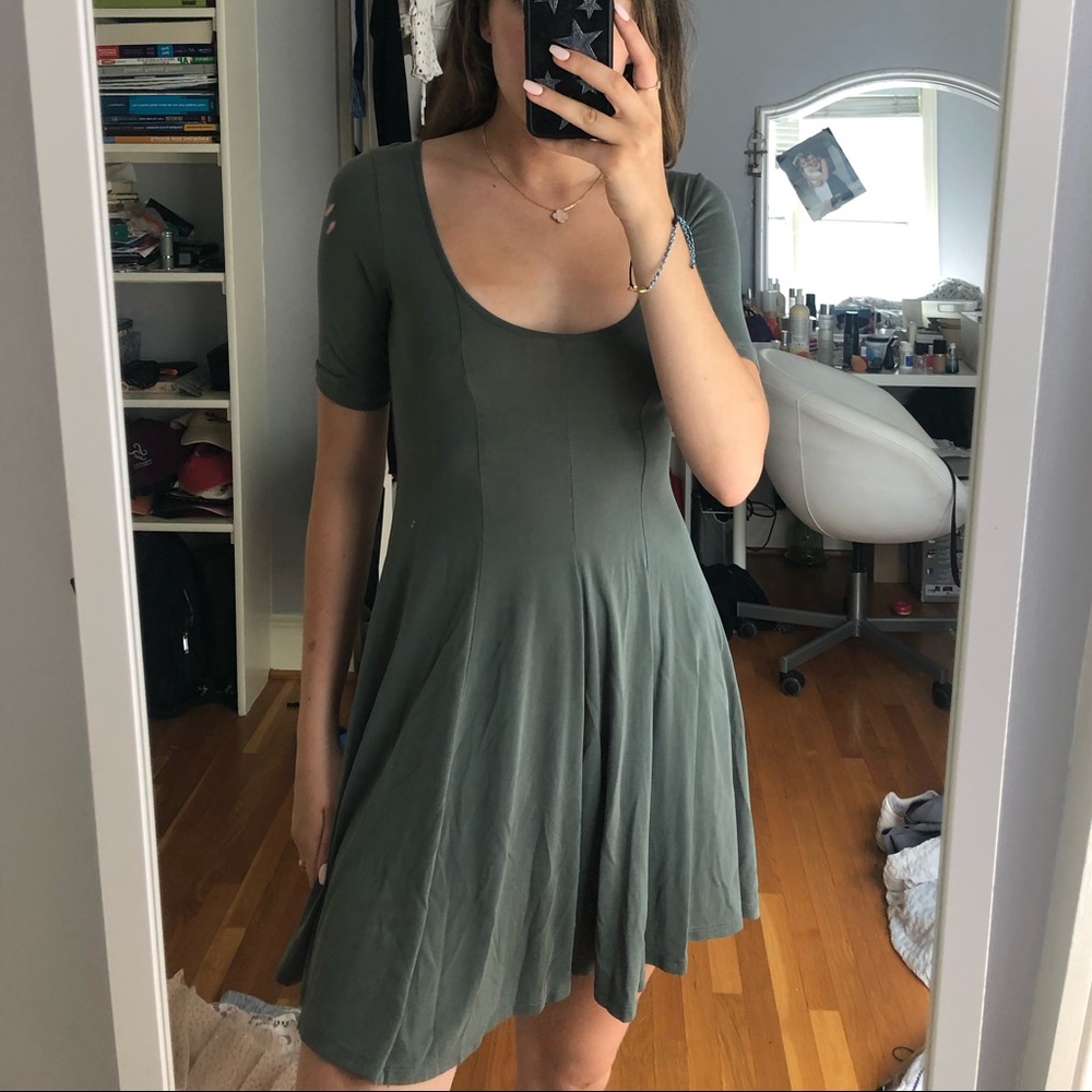 Urban outfitters green skater dress (WORN ONCE)